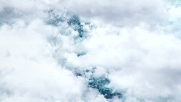 Animacja Lotu Nad Białymi Chmurami Tle Nieba Animacja Płynnej Pętli — Wideo stockowe