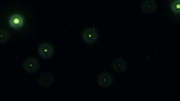 Ledウォール上の緑の点滅電球のアニメーション シームレスループのアニメーション ステージライトの概念 — ストック動画