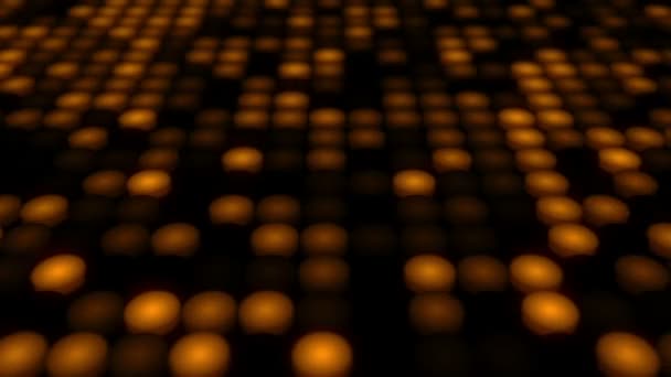 Абстрактний Фон Миготливою Підлогою Помаранчевих Світлодіодних Ліхтарів Проекторів Анімація Безшовної — стокове відео