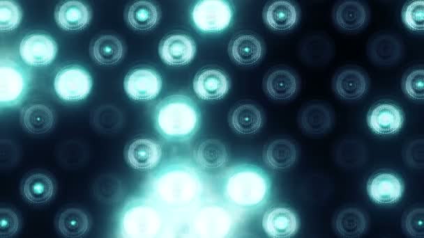 Animation Ampoules Clignotantes Turquoise Sur Mur Led Animation Boucle Transparente — Video