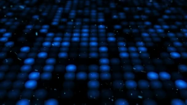 蓝色铅灯和投影仪闪光地板的背景 无缝回路的动画 — 图库视频影像