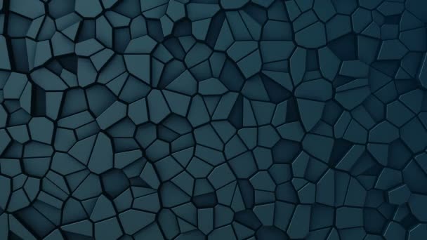 Technological Background Animation Wave Mosaic Turquoise Polygons Animation Seamless Loop — Stock Video