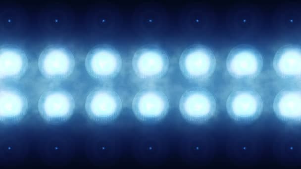 Animation Blue Flashing Light Bulbs Led Wall Animation Seamless Loop — Stock Video