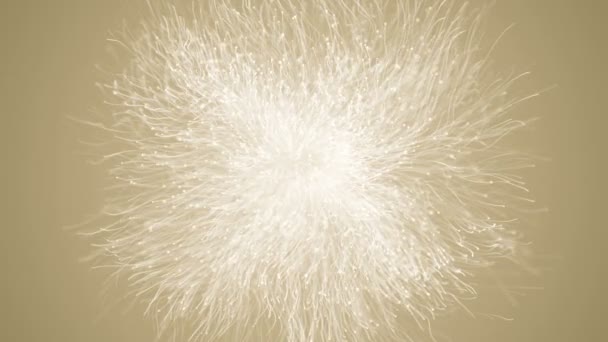 Abstract Gouden Achtergrond Met Animatie Van Langzaam Bewegende Witte Deeltjes — Stockvideo