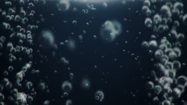 Filmato Animazione Bolle Aria Sott Acqua — Video Stock