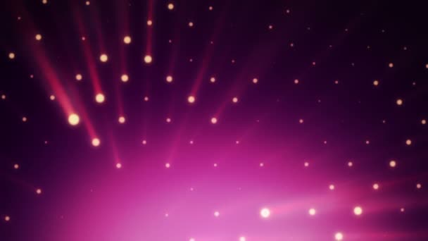 Абстрактный Фон Розовой Стеной Яркого Света Прожекторами Легких Дождей Анимация — стоковое видео