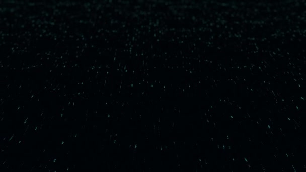 Абстрактний Технологічний Фон Бірюзовими Смугами Частинками Анімація Безшовної Петлі — стокове відео