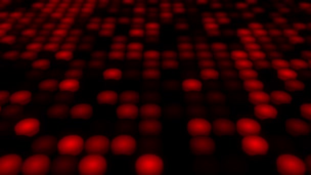 Fondo Abstracto Con Piso Intermitente Luces Led Rojas Proyectores Animación — Vídeos de Stock