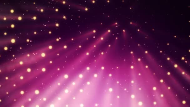 Abstract Background Pink Wall Lamps Bright Light Projectors Light Rays — Stock Video