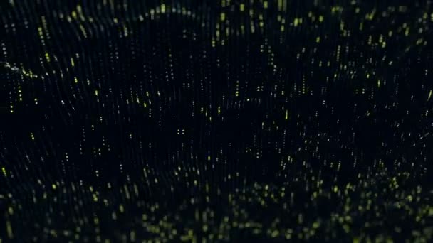 Fundal Tehnologic Abstract Dungi Verzi Particule Animație Buclă Fără Sudură — Videoclip de stoc