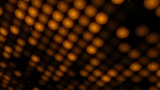 Abstract Achtergrond Met Knipperende Vloer Van Oranje Led Lampjes Projectoren — Stockvideo