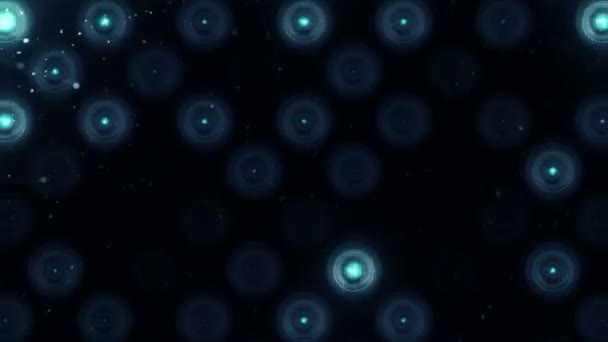 绿松石闪光灯泡在铅墙上的动画 无缝回路动画 舞台灯光概念 — 图库视频影像