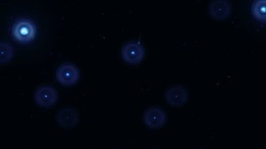 Animation of blue flashing light bulbs on led wall, Animation of seamless loop, stage lights  concept 