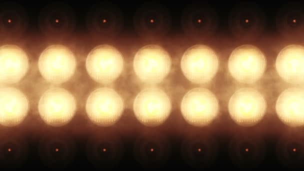 Animation Golden Flashing Light Bulbs Led Wall Animation Seamless Loop — Stock Video