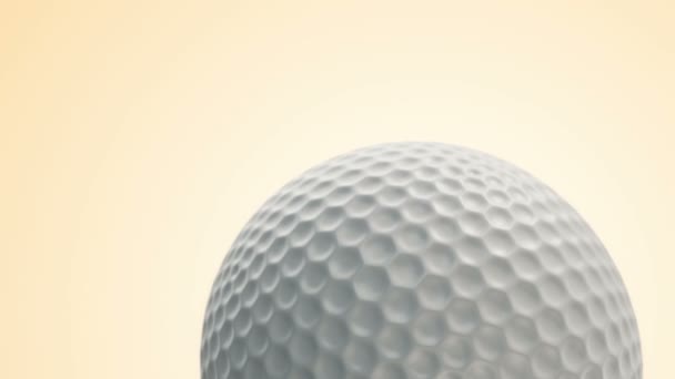 Animation Slow Rotation Ball Golf Game View Close Realistic Texture — Stockvideo