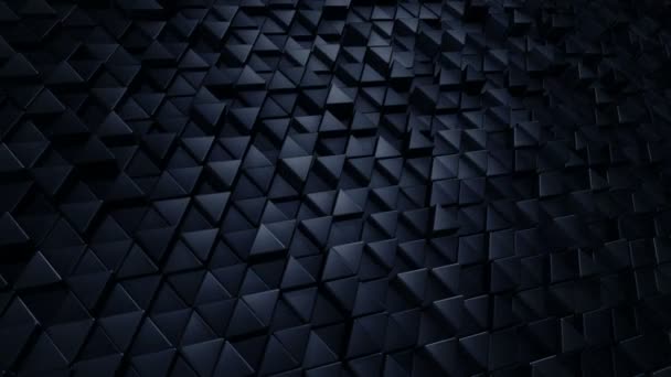 Fond Technologique Abstrait Avec Animation Mosaïque Ondulatoire Triangles Gris Animation — Video