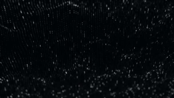 Fond Technologique Abstrait Avec Des Rayures Blanches Des Particules Animation — Video