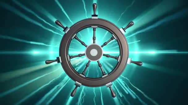 Abstract Background Animation Steering Wheel Ship Fast Flying Stripes Strokes — Vídeo de stock