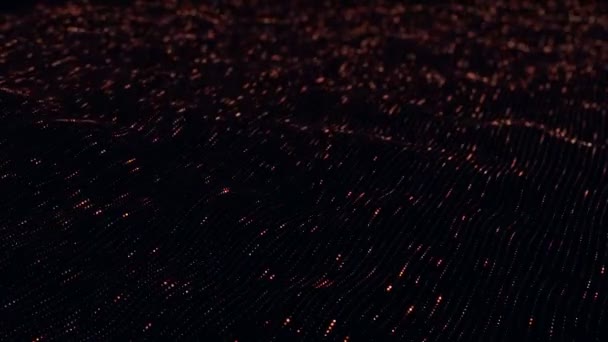 Fundal Tehnologic Abstract Dungi Roșii Particule Animație Buclă Fără Sudură — Videoclip de stoc