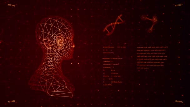 Hintergrund Mit Animation Der Abstrakten Oberfläche Menschlichen Körper Dna Spiralen — Stockvideo
