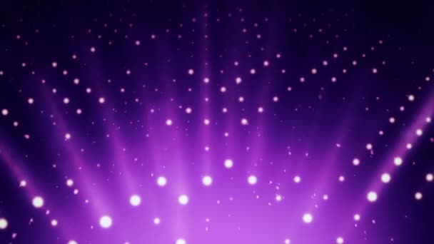 Abstract Background Purple Wall Lamps Bright Light Projectors Light Rays — Stock Video