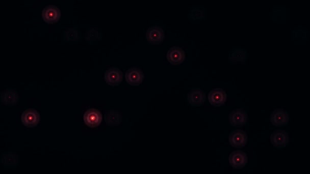 Animacja Czerwonych Migających Żarówek Ścianie Led Animacja Pętli Bez Szwu — Wideo stockowe