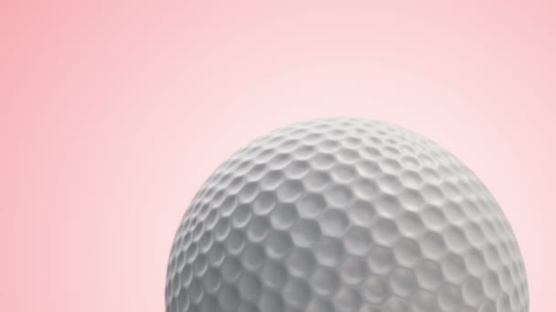 Animación Bola Rotación Lenta Para Juego Golf Vista Primer Plano — Vídeos de Stock