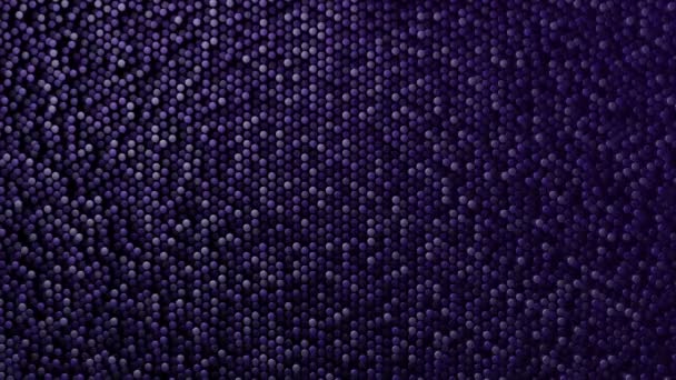 Tło Technologiczne Animacją Mozaiki Falowej Fioletowych Cylindrów Animacja Pętli Płynnej — Wideo stockowe