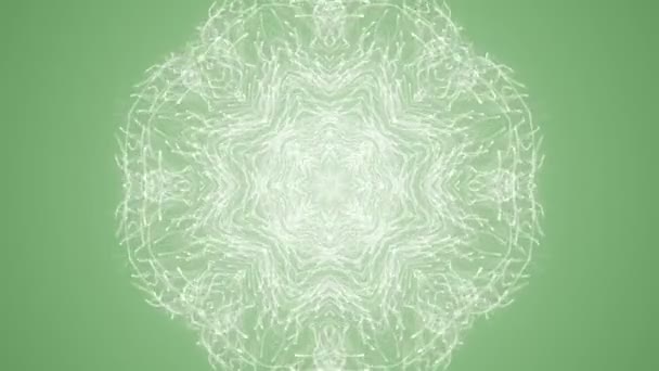 Fond Vert Abstrait Avec Animation Particules Blanches Mouvement Lent Sous — Video