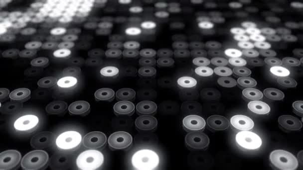 Abstract Background Flashing Floor White Led Lights Projectors Animation Seamless — Stock Video