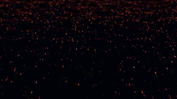 Fundal Tehnologic Abstract Dungi Roșii Particule Animație Buclă Fără Sudură — Videoclip de stoc
