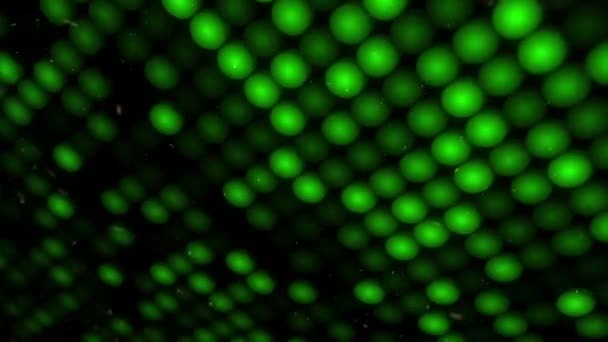 绿色导引灯和投影仪闪光地面的背景 无缝回路动画 — 图库视频影像