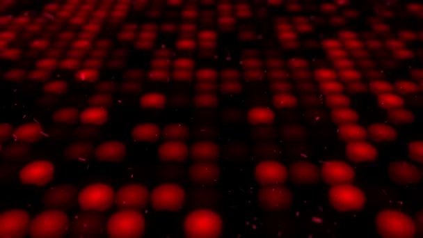 Fondo Abstracto Con Piso Intermitente Luces Led Rojas Proyectores Animación — Vídeo de stock