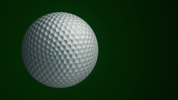 Animación Bola Rotación Lenta Para Juego Golf Vista Primer Plano — Vídeos de Stock