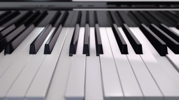 Achtergrond Met Animatie Van Het Spelen Piano Met Duwen Piano — Stockvideo