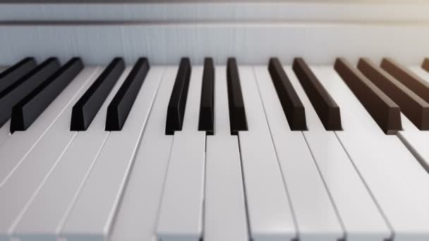 Latar Belakang Dengan Animasi Bermain Piano Dengan Menekan Tombol Piano — Stok Video