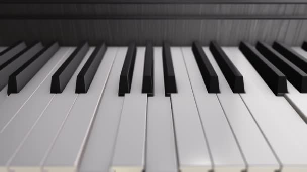 Piyano Tuşlarına Basılı Piyano Çalma Animasyonuyla Arka Plan Sorunsuz Döngünün — Stok video