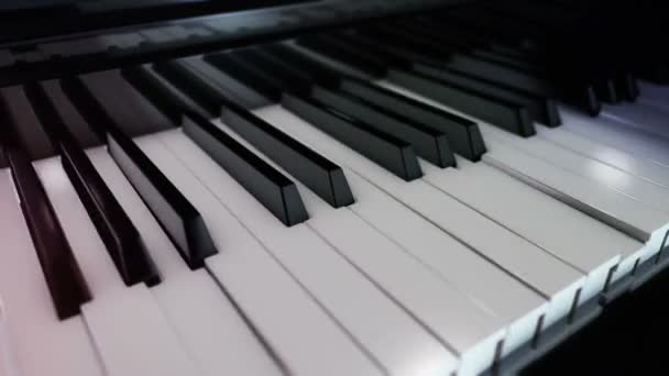 Sfondo Con Animazione Suonare Pianoforte Con Tasti Pianoforte Animazione Loop — Video Stock