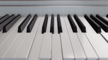 Piyano tuşlarına basılı piyano çalma animasyonuyla arka plan, sorunsuz döngünün animasyonu 