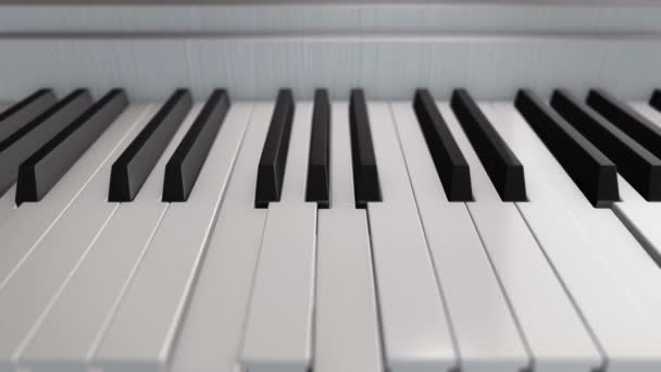 钢琴按键弹奏动画的背景 无缝循环动画 — 图库视频影像