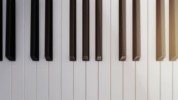 Piyano Tuşlarının Canlandırılmasıyla Arka Plan Kusursuz Döngünün Canlandırılması — Stok video