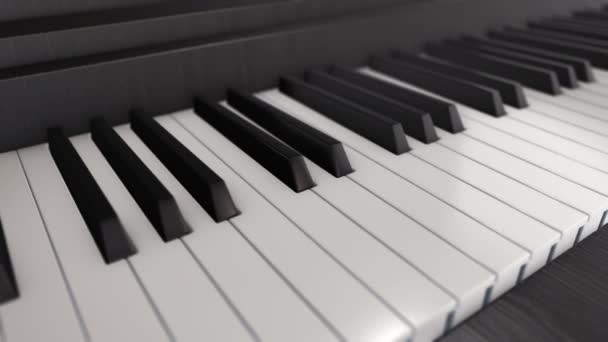 Achtergrond Met Animatie Van Piano Toetsen Animatie Van Naadloze Lus — Stockvideo