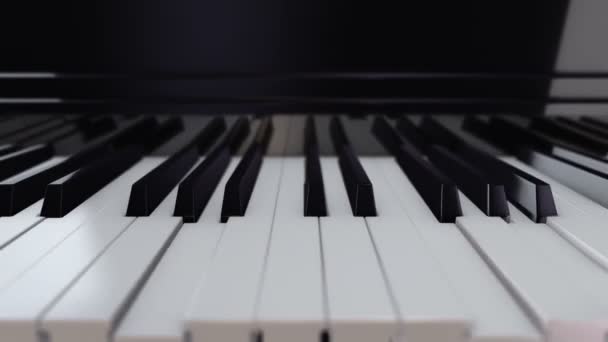 Achtergrond Met Animatie Van Het Spelen Piano Met Duwen Piano — Stockvideo