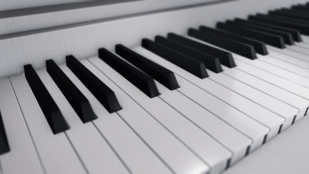 Sfondo Con Animazione Tasti Pianoforte Animazione Loop Senza Soluzione Continuità — Video Stock