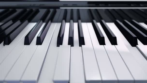 Sfondo Con Animazione Suonare Pianoforte Con Tasti Pianoforte Animazione Loop — Video Stock