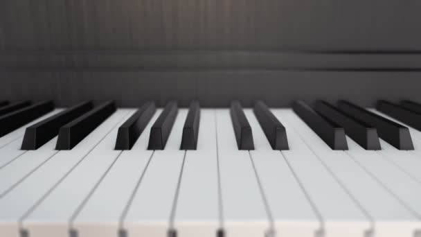 Fondo Con Animación Teclas Piano Animación Bucle Sin Costuras — Vídeo de stock