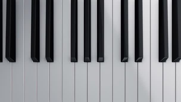 Фон Анімацією Клавіш Піаніно Анімація Безшовної Петлі — стокове відео