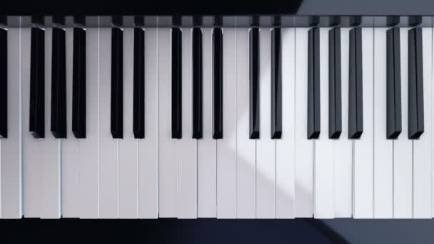 Bakgrund Med Animering Spel Piano Med Push Piano Nycklar Animation — Stockvideo