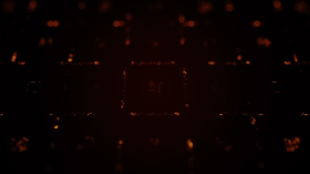 Fond technologique abstrait avec animation de points rouges scintillants, Animation de boucle transparente 