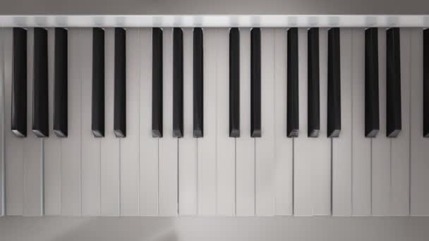 Background Animation Play Piano Pushing Piano Keys Animation Seamless Loop — Stock Video